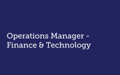 Operations Manager  Finance & Technology  Promise54